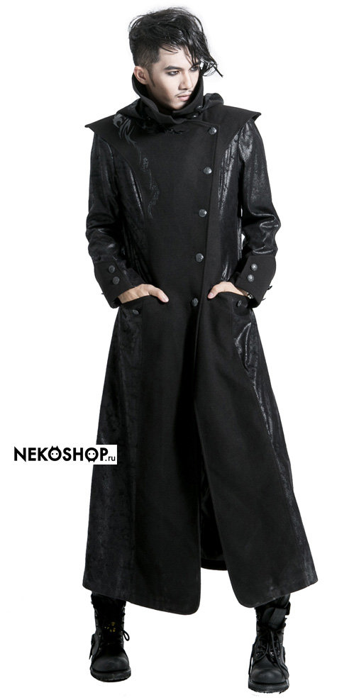 Пальто с остроконечным капюшоном Dark wizard man