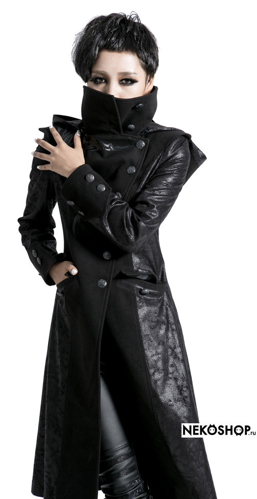 Пальто с остроконечным капюшоном Dark wizard 