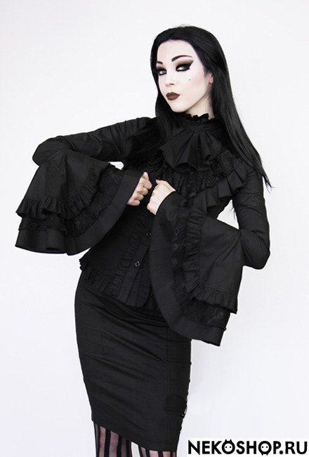 Блузка со съемным жабо Sweetie Lilith in Black