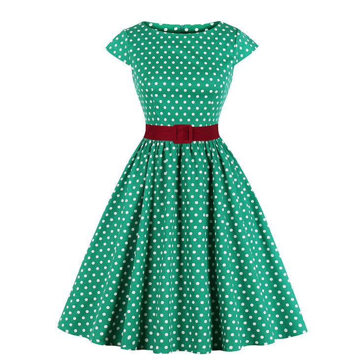 Ретро платье Green Delight (без подъюбника)