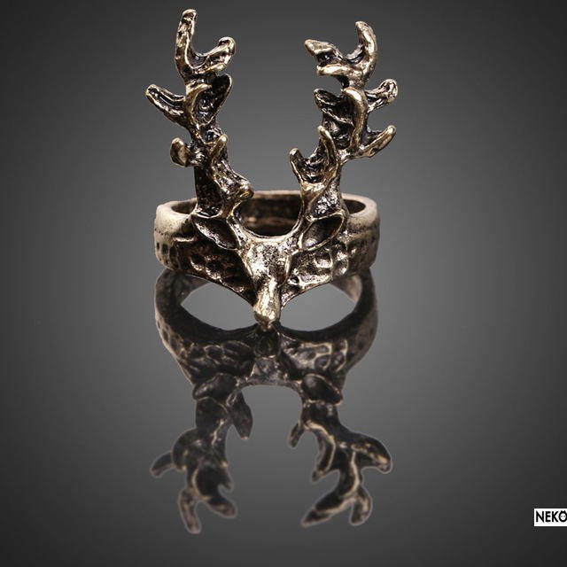 Кольцо с рогами оленя Deer