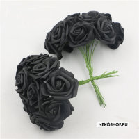 черные искусственные розы