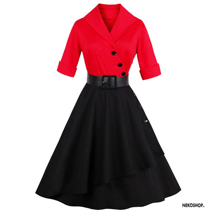 Пин ап платье Red & Black 