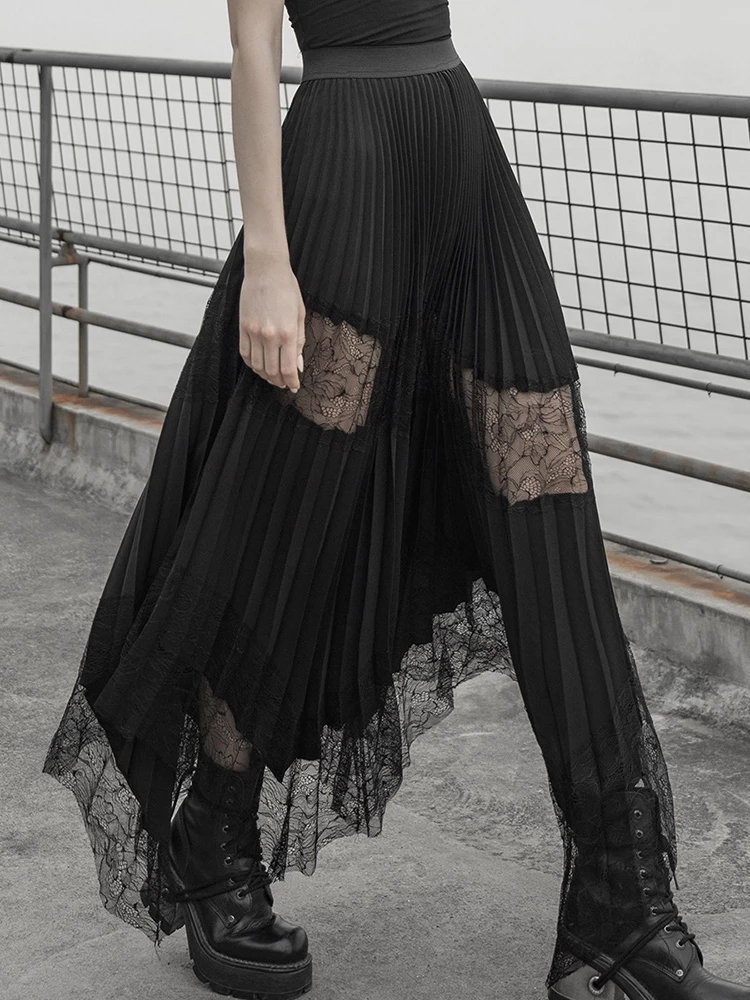 Плиссированная черная юбка Harper