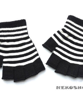 Перчатки без пальцев Black&White