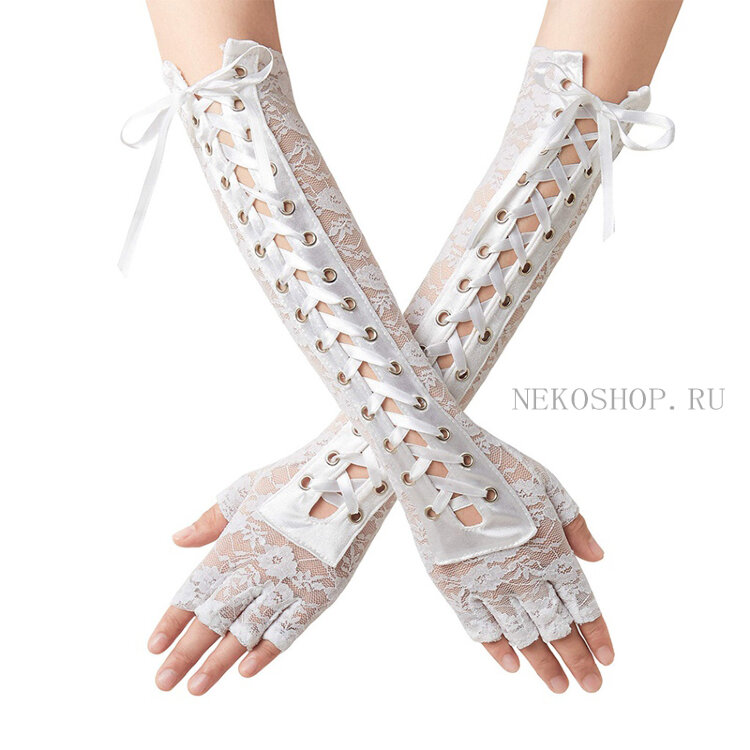 Ажурные белые перчатки In Love w